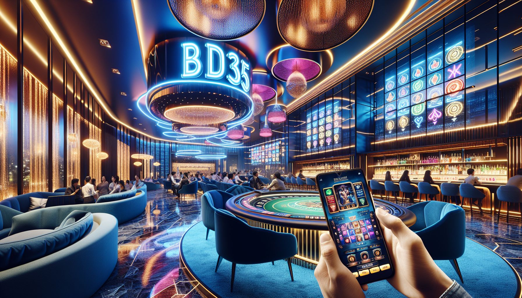 Bangladeshi player using a smartphone to access immersive casino games at night