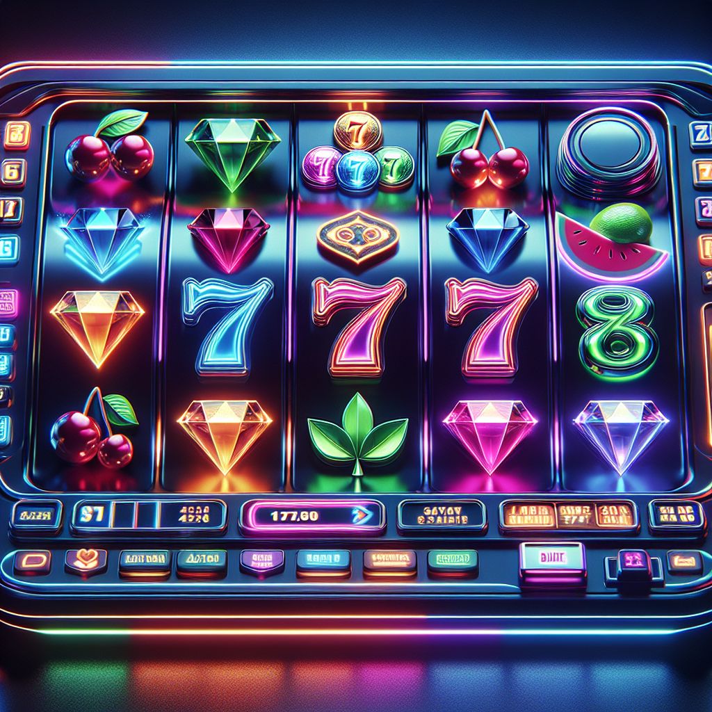 Detailed slot game display with glowing symbols, polished animations, and a sleek interface for online play